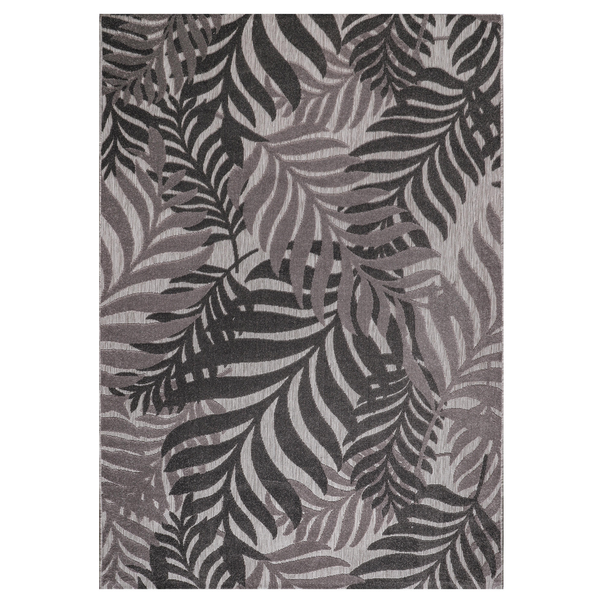 PREPROGA ZA ZUNANJO UPORABO Floral 200/290 cm tkano siva - siva, Trendi, umetna masa/tekstil (200/290cm)