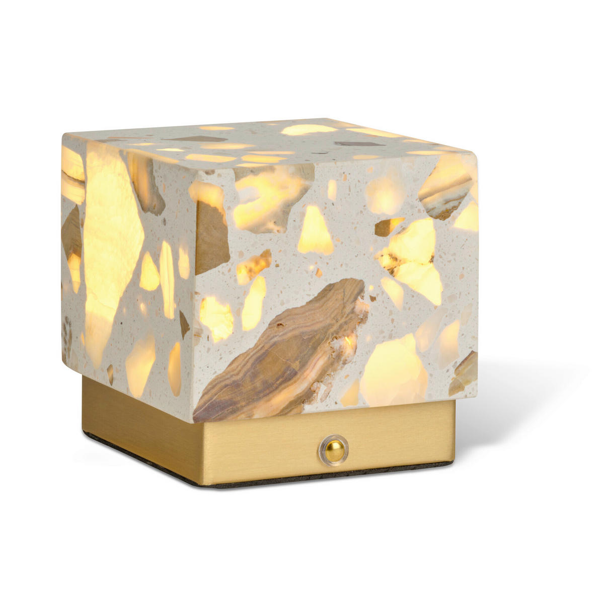 LED-TISCHLEUCHTE 10/10/9,7 cm   - Beige, Design, Stein (10/10/9,7cm) - Osram