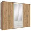 DREHTÜRENSCHRANK in Weiss, Eichefarben  - Weiss/Eichefarben, Konventionell, Glas/Holzwerkstoff (270/210/58cm) - MID.YOU