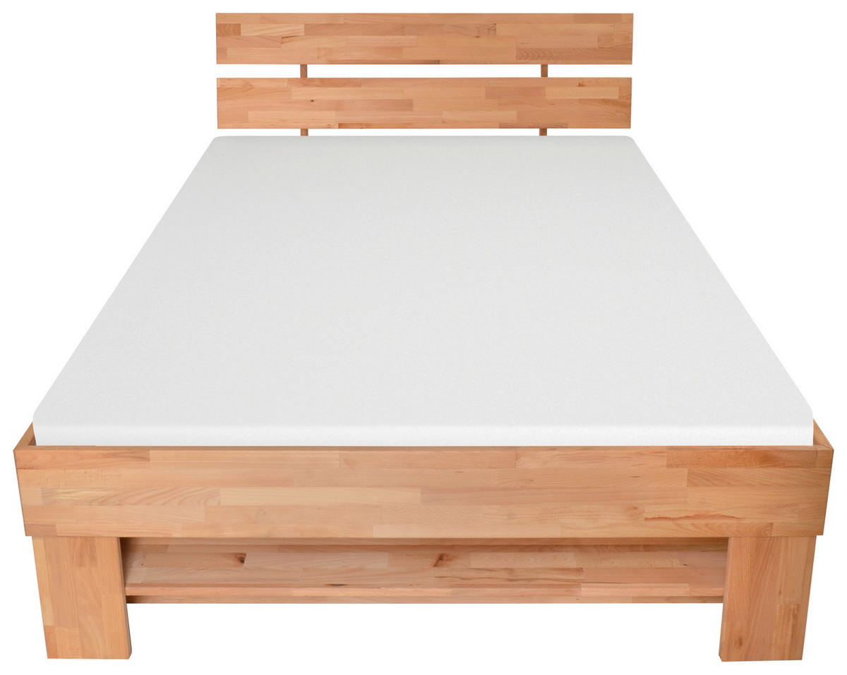 BETT 140/200 cm  in Kernbuche  - Kernbuche, Natur, Holz (140/200cm) - Carryhome