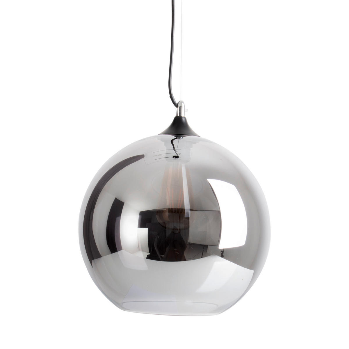 HÄNGELEUCHTE 30/130 cm  - Anthrazit/Schwarz, Design, Glas/Metall (30/130cm) - Näve