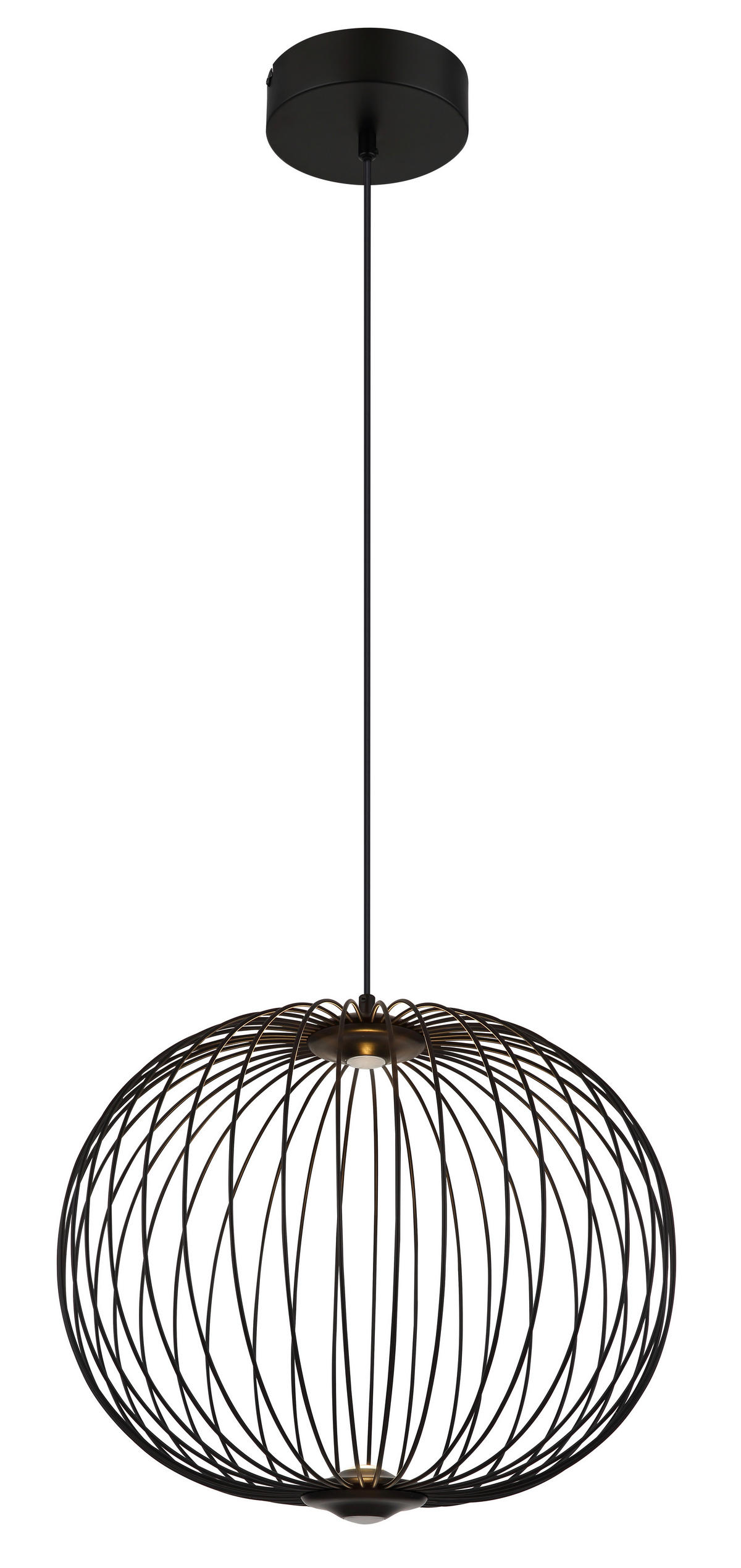 VISEČA LED-SVETILKA   //3000 K/230 V/ - črna, Basics, kovina/umetna masa (50/150cm) - Globo