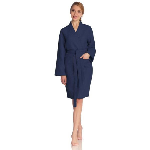 BADEMANTEL XL Unisex  - Dunkelblau, Basics, Textil (XLnull) - Vossen