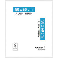 ALUMINIUMRAHMEN 50/60 cm  - Weiß, Basics, Glas/Metall (50/60cm) - Nielsen