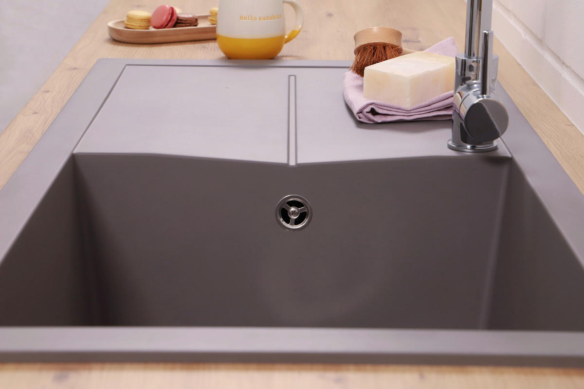 SPÜLE 17501001000500701-83  - Grau, Basics, Glas/Kunststoff (100/21,4/50cm) - Respekta