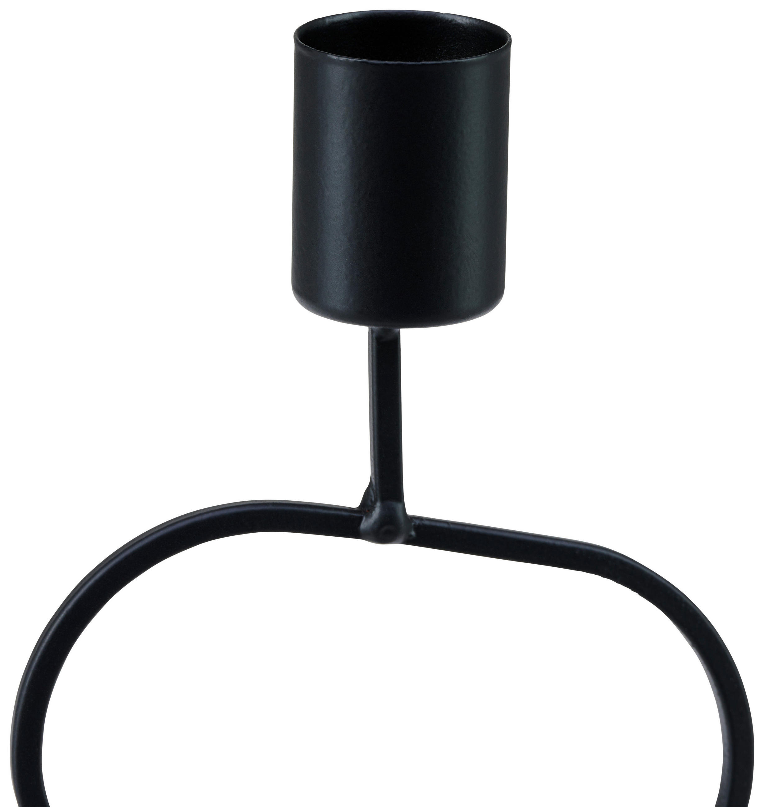 GYERTYATARTÓ - fekete, Basics, fém (8/18,5/8cm) - Ambia Home