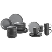 KOMBINOVANÝ SERVIS Jasper 20-dielne  - čierna, Basics, keramika - Ritzenhoff Breker