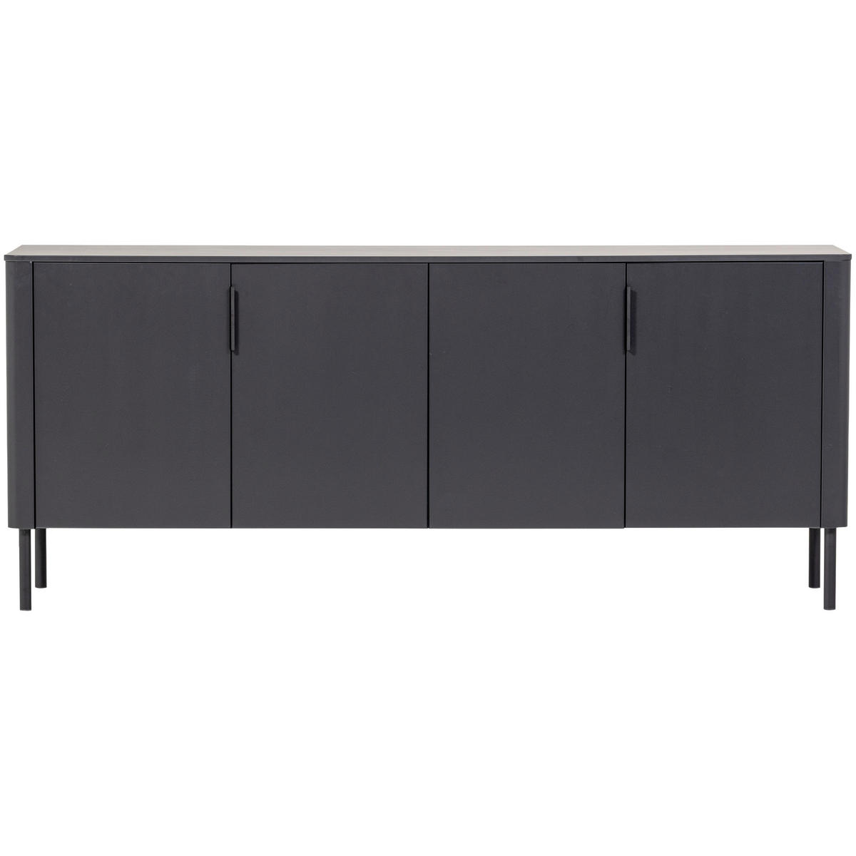 SIDEBOARD Gunnar  in 201/85/44 cm  - Schwarz, Design, Holz/Metall (201/85/44cm) - Livetastic