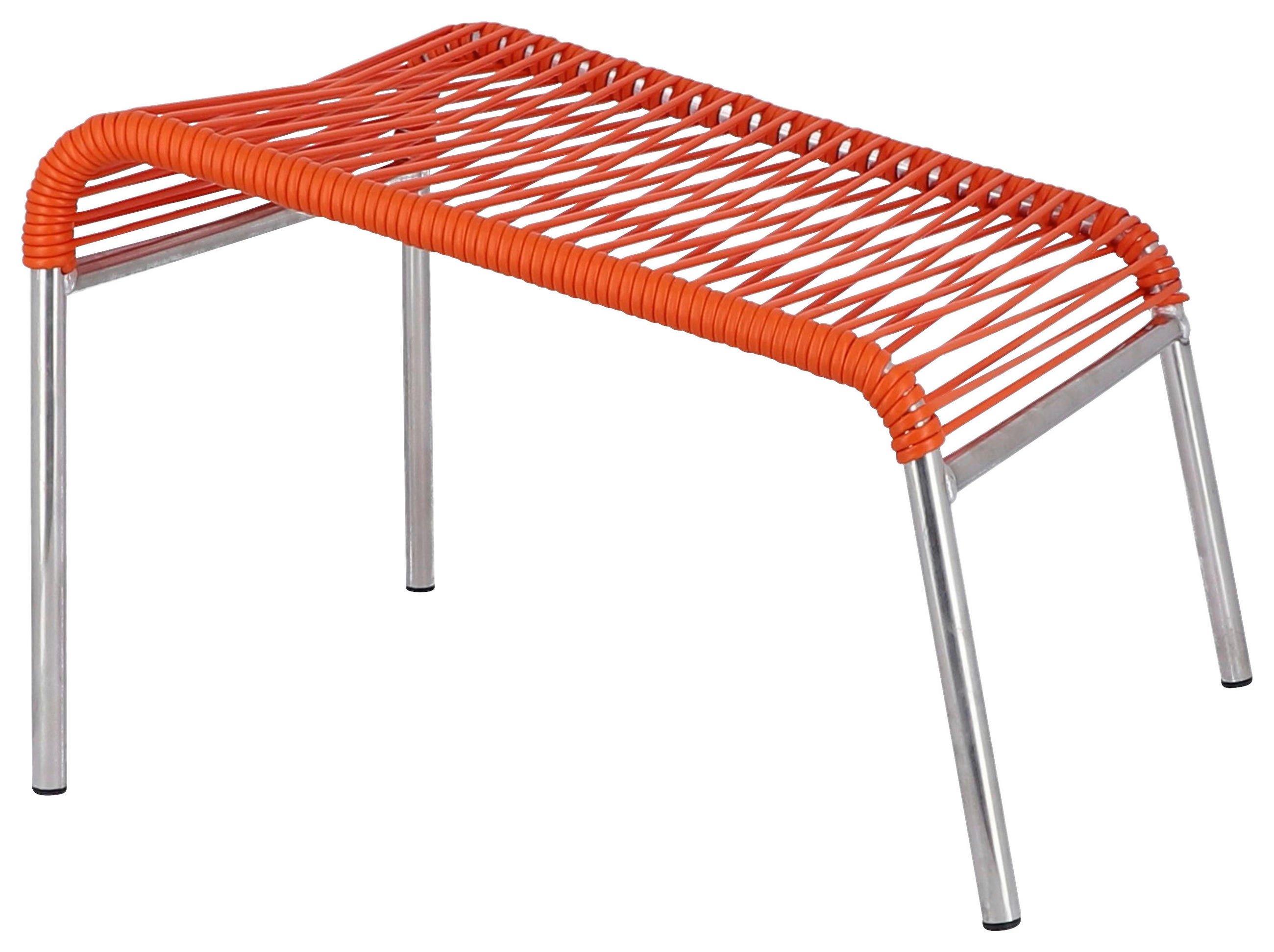 LOUNGEHOCKER 46/38/56 cm Aluminium  - Alufarben/Orange, MODERN, Kunststoff/Metall (46/38/56cm) - FIAM