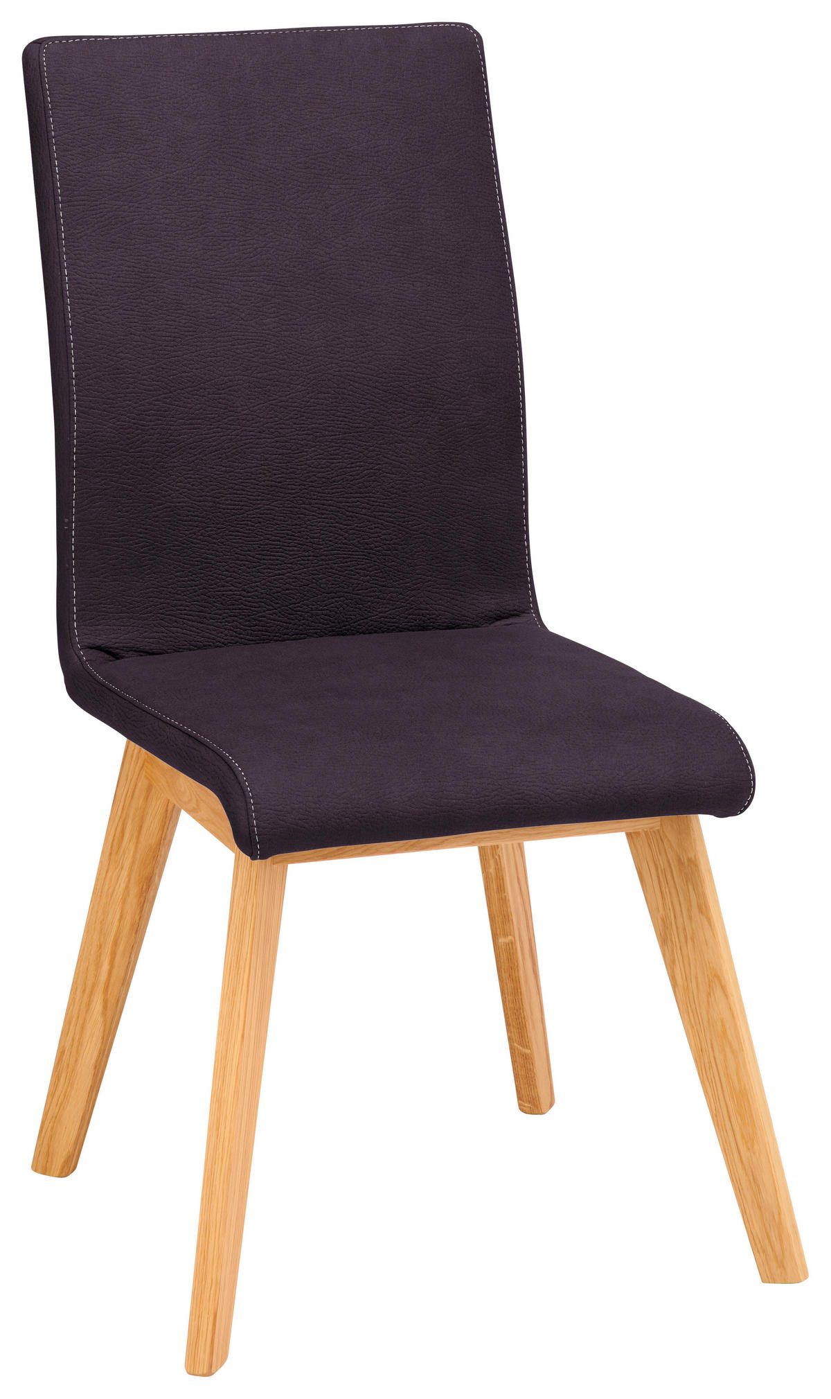 STUHL  in Mikrofaser Holz, Textil  - Beige/Dunkelblau, Design, Holz/Textil (45/102/56cm) - Novel