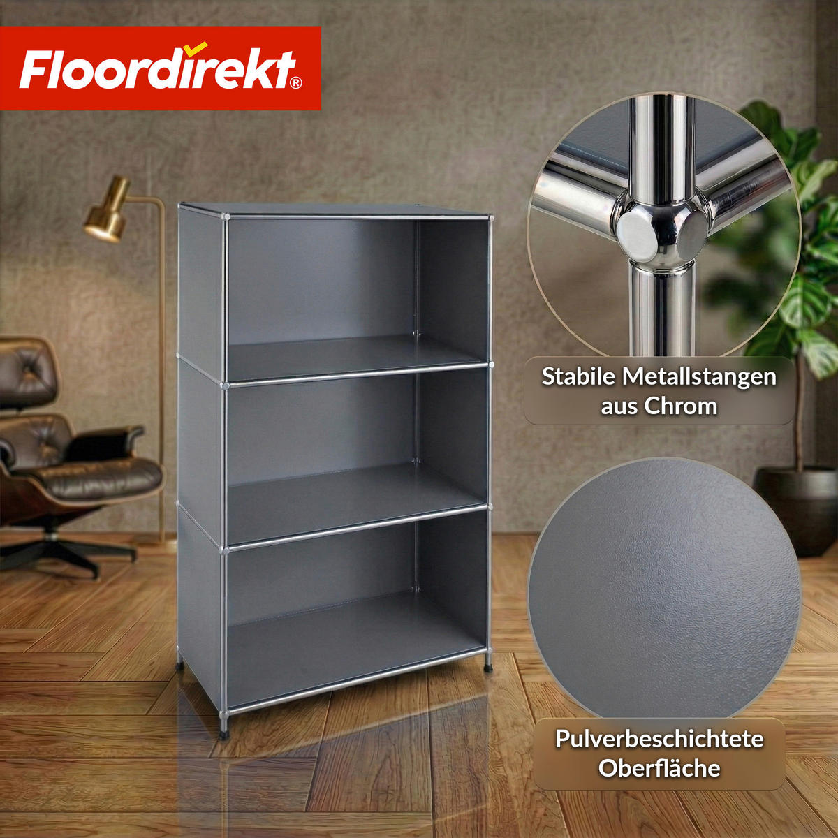 SIDEBOARD Concept Epure MK-101 75/120/40 cm  - Grau, Basics, Metall (75/120/40cm) - Floordirekt