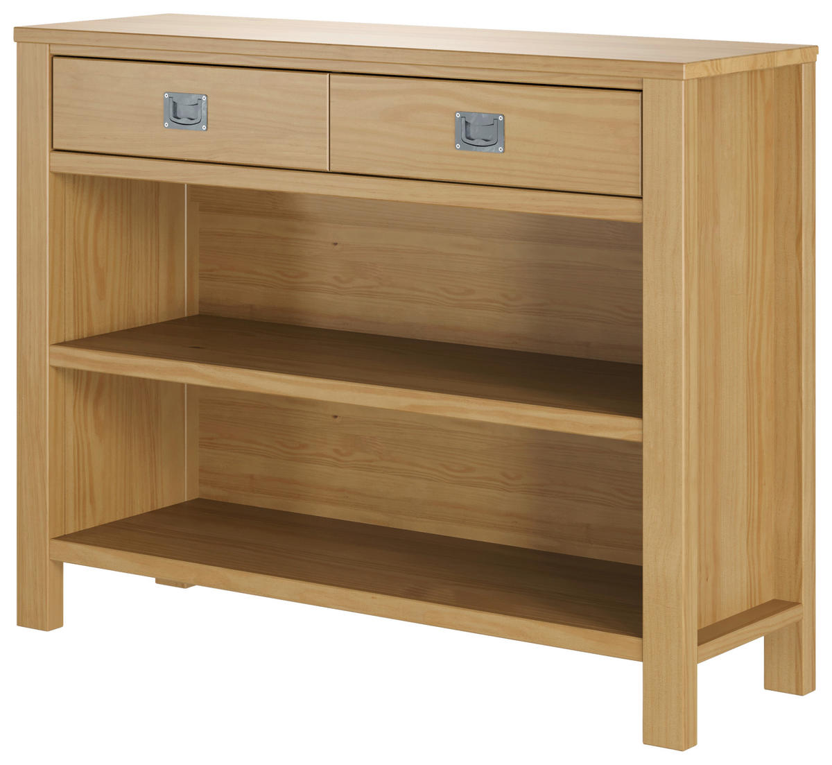 REGAL Kiefer massiv  - Silberfarben/Naturfarben, KONVENTIONELL, Holz/Holzwerkstoff (110/85/35cm) - Livetastic