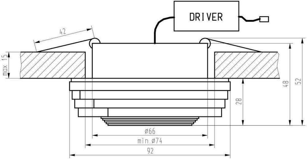 LED-DECKENSTRAHLER ss-32 9,2/9,2/6,7 cm  - Bernsteinfarben, Design, Glas (9,2/9,2/6,7cm)