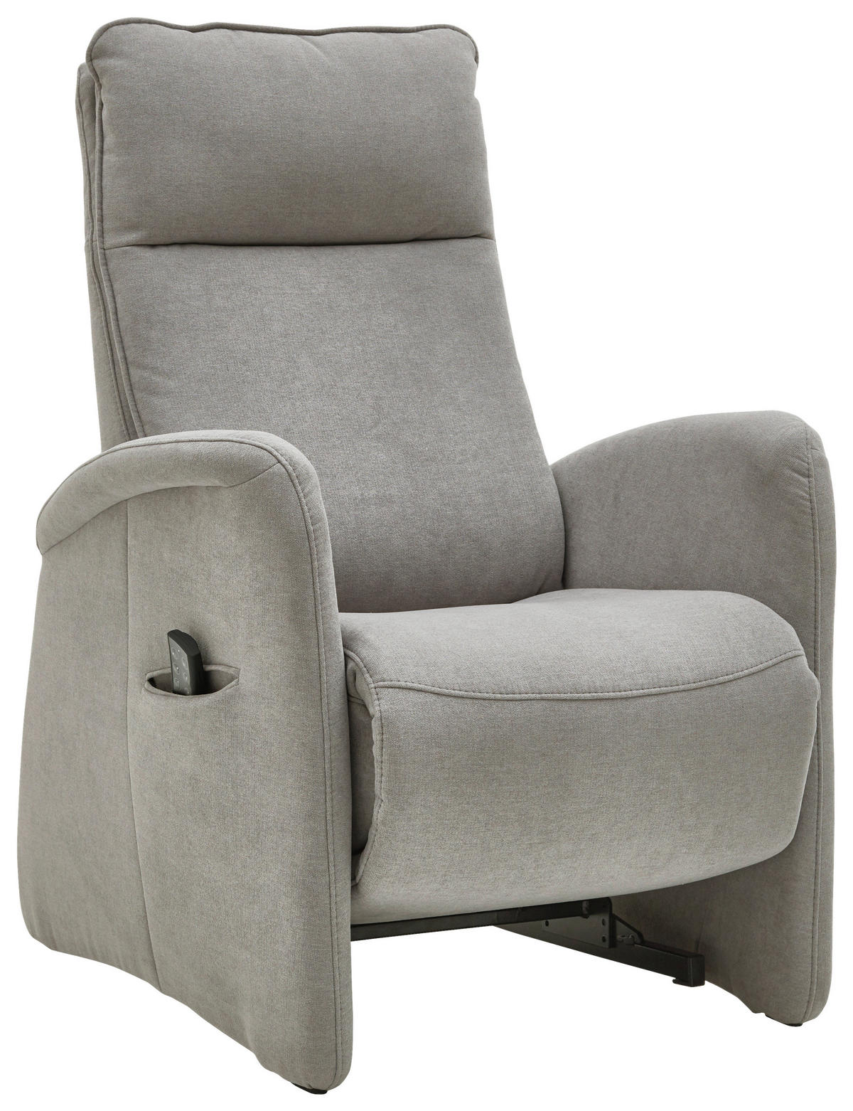 FERNSEHSESSEL Chenille Grau  - Grau, Konventionell, Textil (79/114/87cm) - Valdera