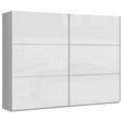 SCHWEBETÜRENSCHRANK  in Weiß, Weiß Hochglanz  - Weiß Hochglanz/Weiß, Design, Holzwerkstoff/Metall (269,9/209,7/61,2cm) - Carryhome