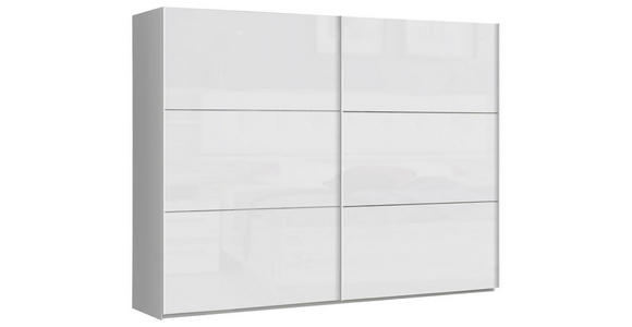 SCHWEBETÜRENSCHRANK  in Weiß, Weiß Hochglanz  - Weiß Hochglanz/Weiß, Design, Holzwerkstoff/Metall (269,9/209,7/61,2cm) - Carryhome