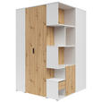 ECKKLEIDERSCHRANK 136/216/135 cm  - Weiß/Eiche Artisan, KONVENTIONELL, Holzwerkstoff (136/216/135cm) - Xora
