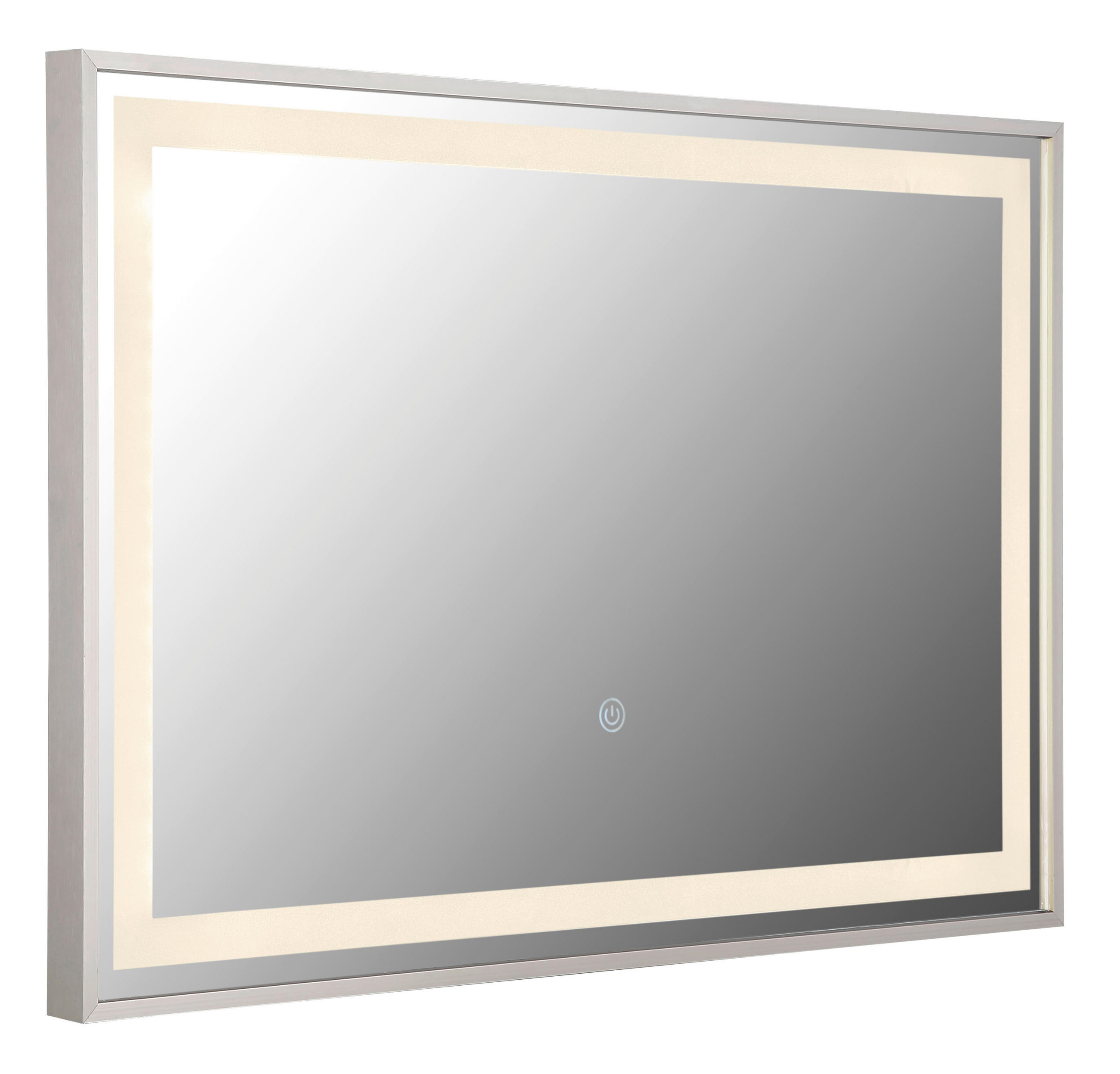 KOUPELNOVÉ ZRCADLO, 60/40/2,8 cm - Basics, kov/plast (60/40/2,8cm) - Globo