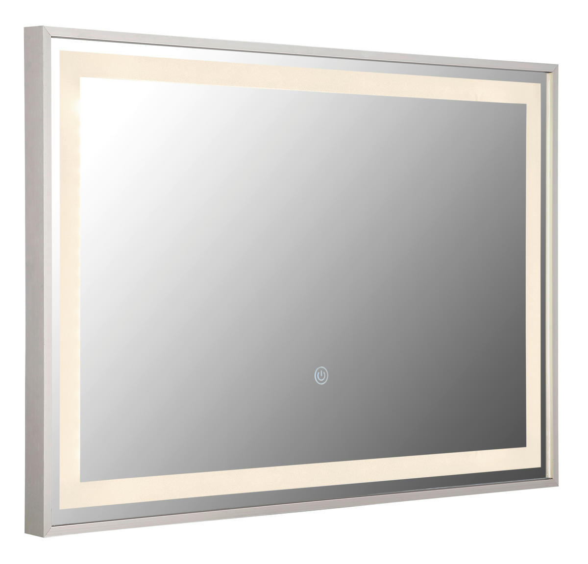 KOUPELNOVÉ ZRCADLO, 60/40/2,8 cm - Basics, kov/plast (60/40/2,8cm) - Globo