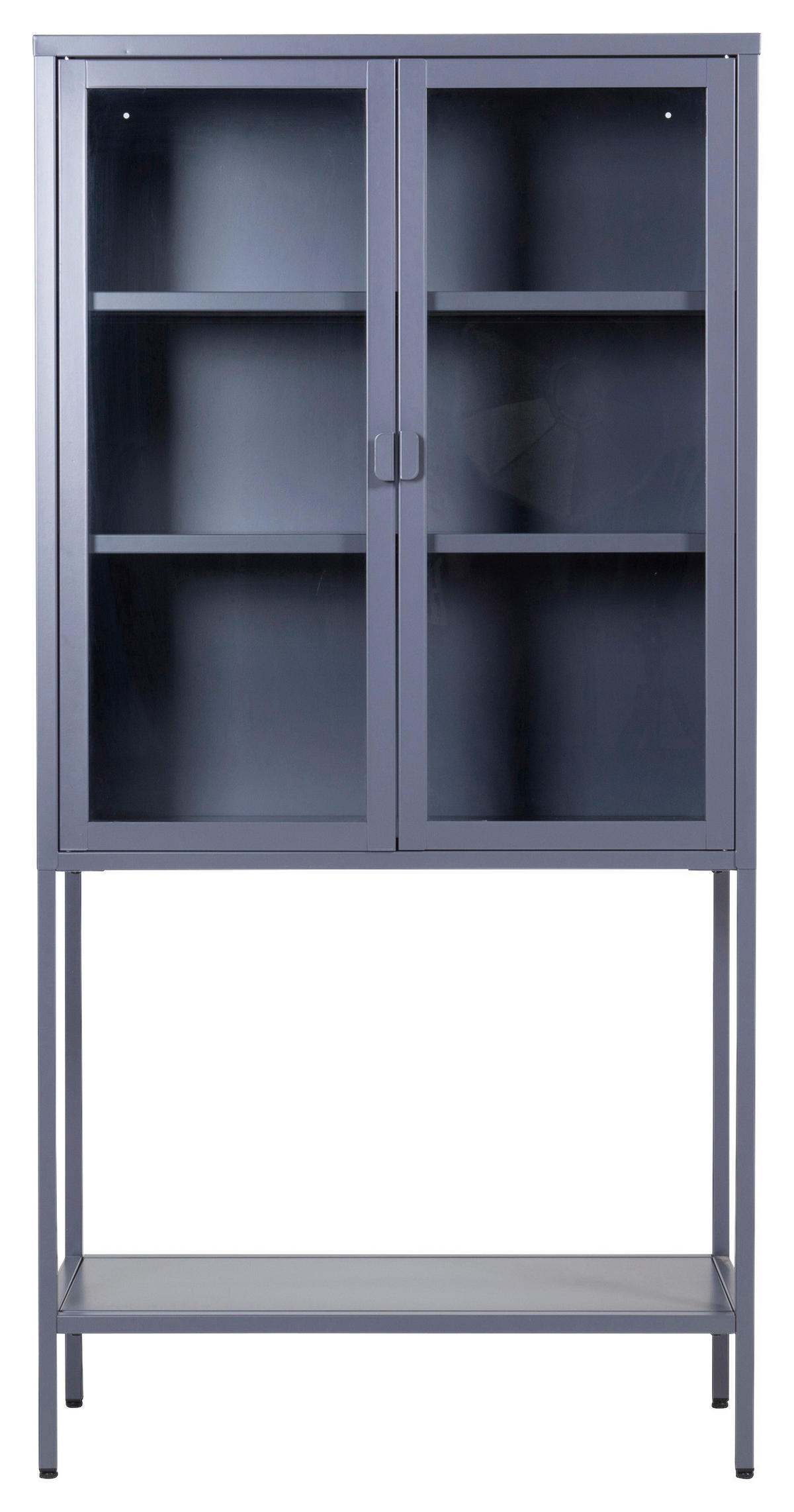 VITRINE  in Grau  - Grau, Design, Metall (75/150/35cm) - Livetastic