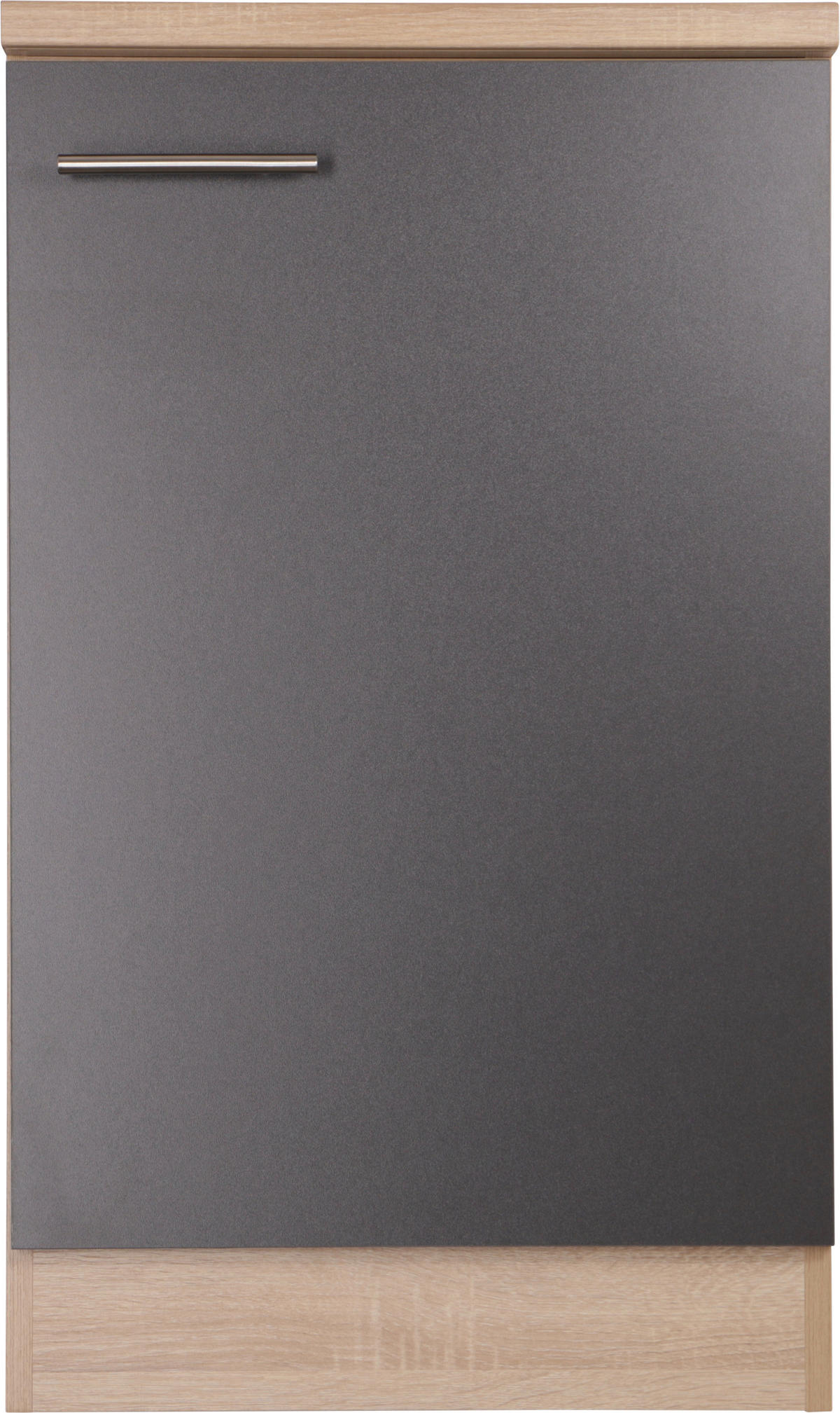 SPÜLENUNTERSCHRANK 50/84,8/60 cm  in Grau, Eichefarben  - Eichefarben/Silberfarben, Basics, Holzwerkstoff/Metall (50/84,8/60cm) - Respekta
