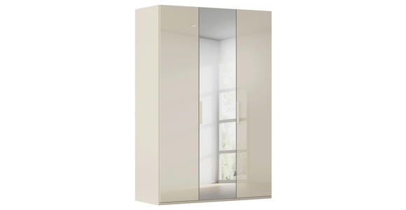 DREHTÜRENSCHRANK 151/235/61 cm,  in Champagner, 3-türig  - Champagner, Basics, Glas/Holzwerkstoff (151/235/61cm) - Novel