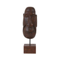 SKULPTUR - Bronzefarben, Basics, Holz (16/48,50/14cm) - Light & Living