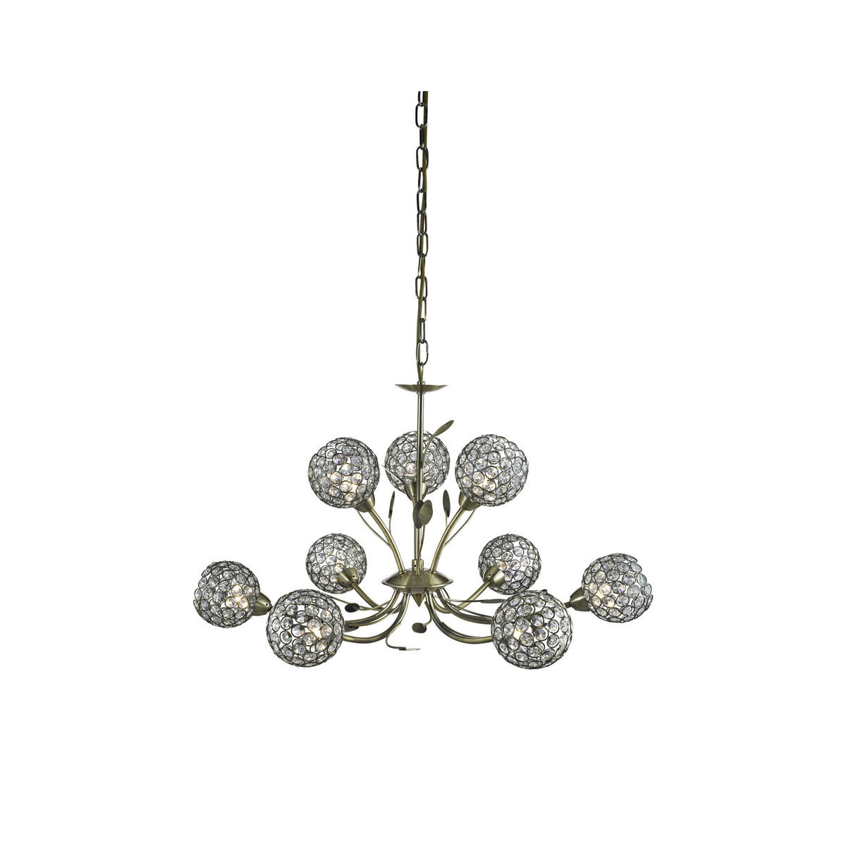 HÄNGELEUCHTE 68/39 cm  - Messingfarben, Basics, Glas/Metall (68/39cm)