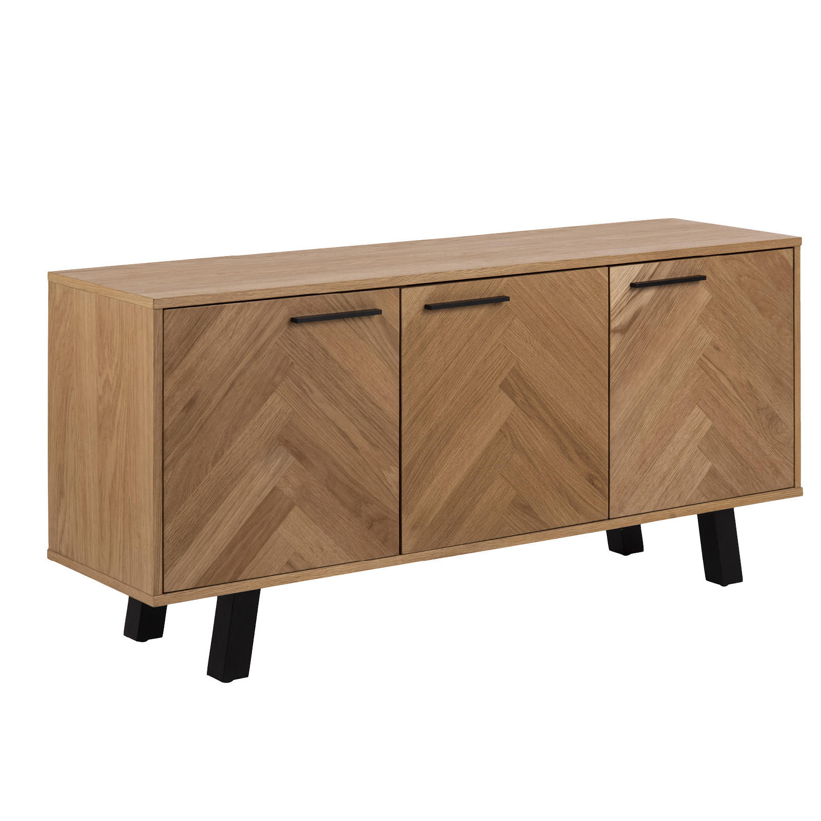 ANRICHTE geölt  - Eichefarben/Schwarz, KONVENTIONELL, Holzwerkstoff (150/71/40cm) - MID.YOU