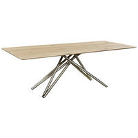 ESSTISCH Wildeiche massiv Wildeiche  - Wildeiche, Design, Holz/Metall (220/100/76cm) - Musterring
