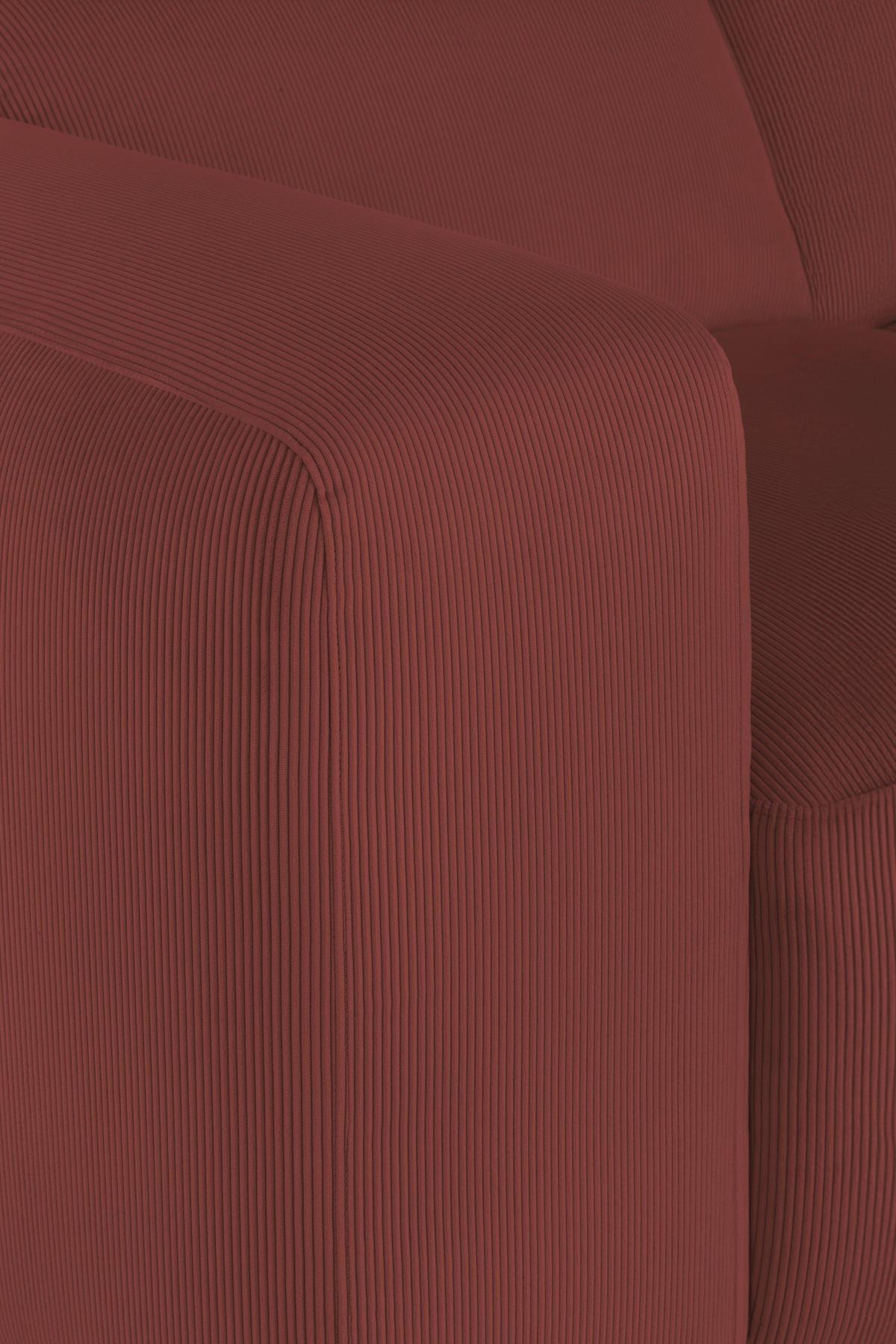 ECKSOFA HANNAH Rot Cord  - Rot/Schwarz, Design, Kunststoff/Textil (304/200cm) - MID.YOU