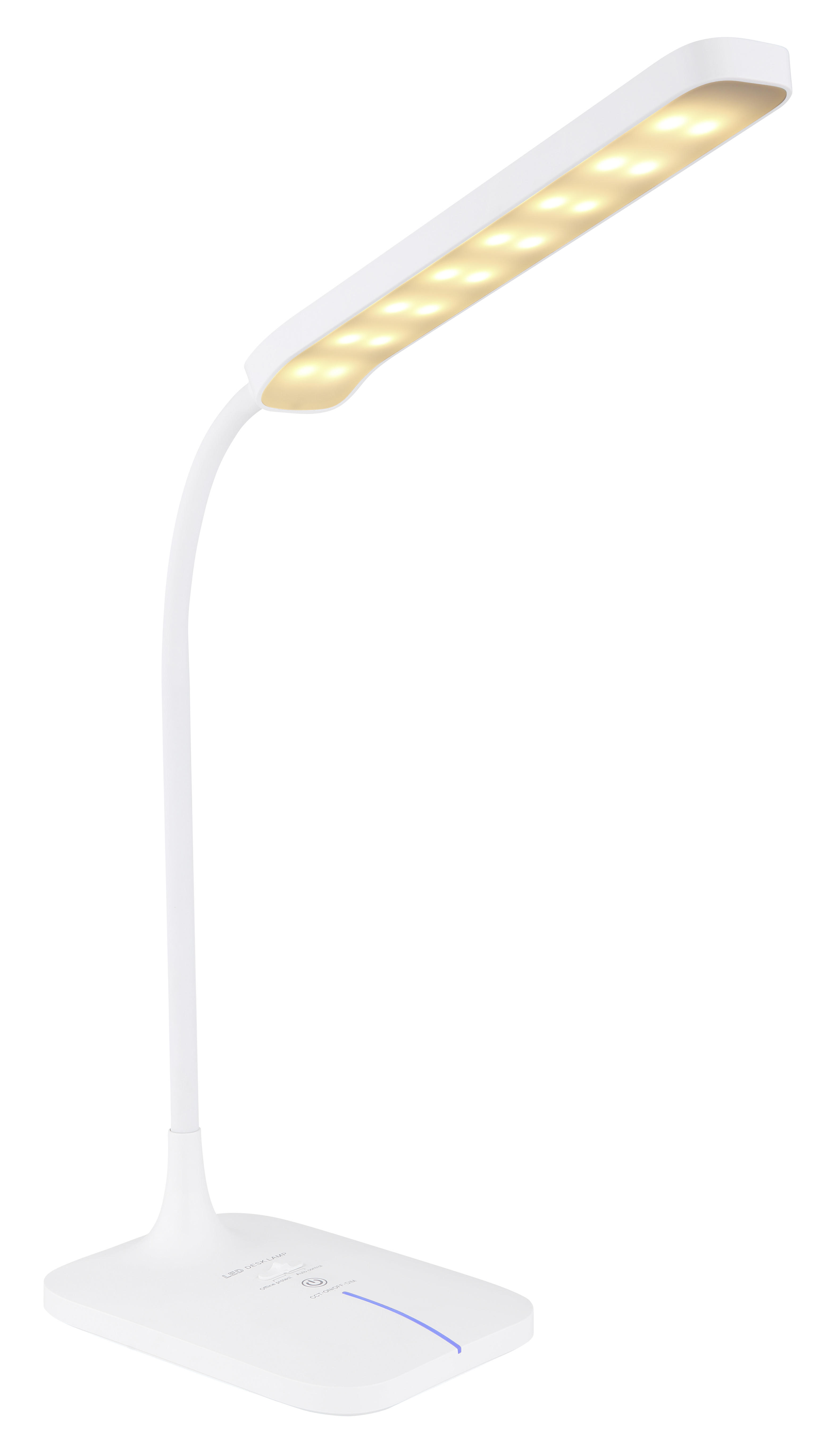 Globo LED LAMPA NA PSACÍ STŮL, dotykový stmívač, 43/12,8/69 cm - opál