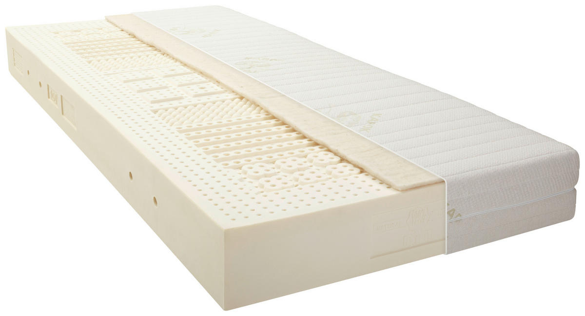LATEXMATRATZE 80/200 cm  - Naturfarben, Basics, Textil (80/200cm) - Joka