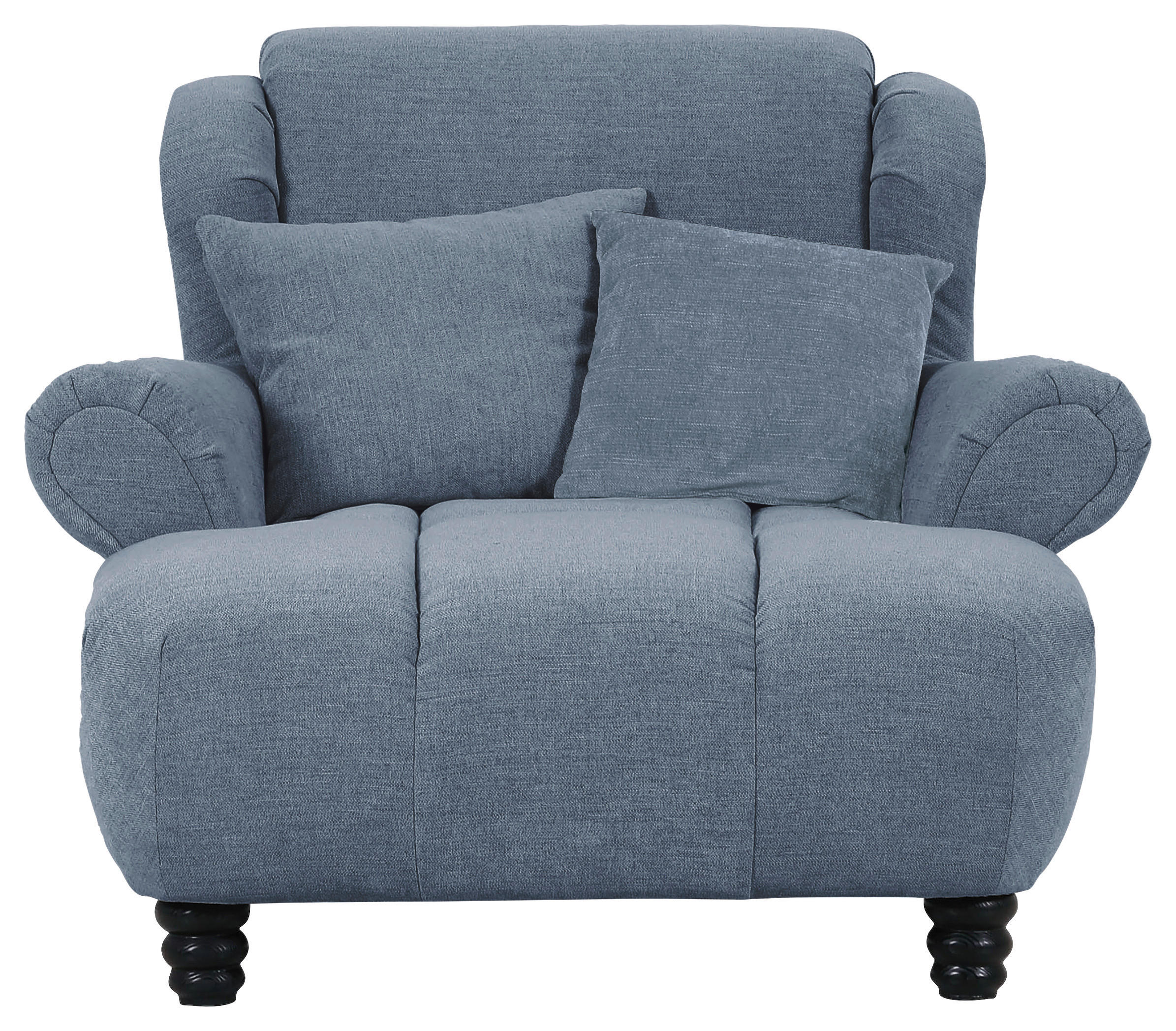 XXL-SESSEL Flachgewebe Blau - Blau/Schwarz, KONVENTIONELL, Holz/Textil (125/100/140cm) - Carryhome