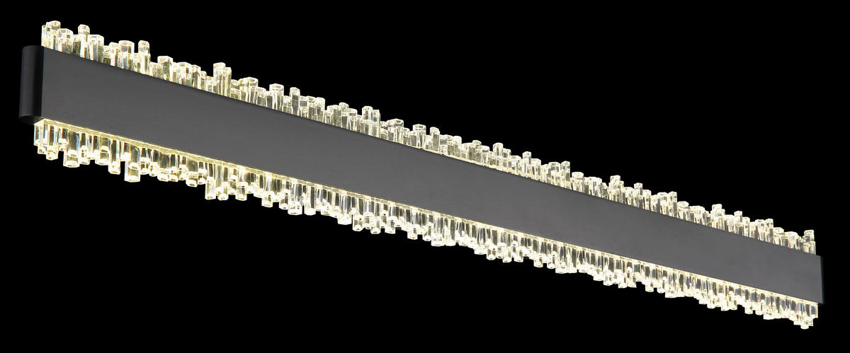 LED-WANDLEUCHTE 70,5/8/4 cm   - Klar/Schwarz, Design, Kunststoff/Metall (70,5/8/4cm) - Globo