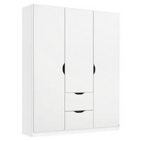 KLEIDERSCHRANK 3-türig Weiß  - Weiß, KONVENTIONELL, Holzwerkstoff (136/197/54cm) - Xora