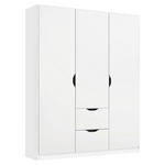 KLEIDERSCHRANK 3-türig Weiß  - Weiß, KONVENTIONELL, Holzwerkstoff (136/197/54cm) - Xora