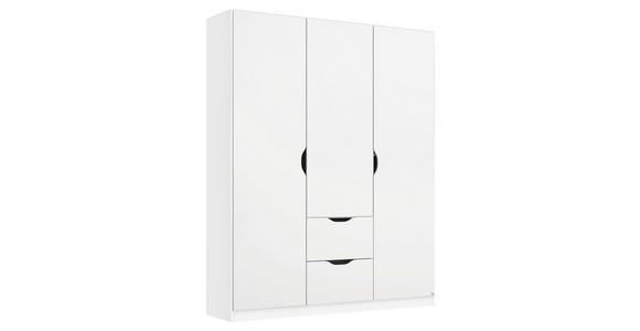 KLEIDERSCHRANK 3-türig Weiß  - Weiß, KONVENTIONELL, Holzwerkstoff (136/197/54cm) - Xora