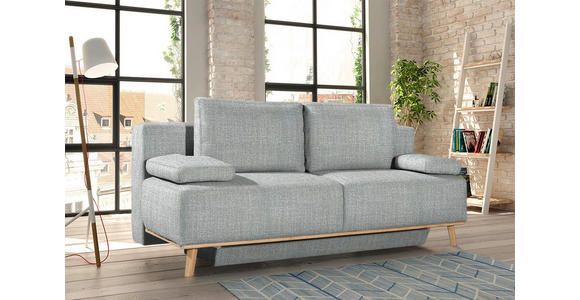 BOXSPRINGSOFA Carla  mit Stoffauswahl, Rücken echt Grau  - Grau, Design, Holz/Textil (203/97/107cm) - Dieter Knoll