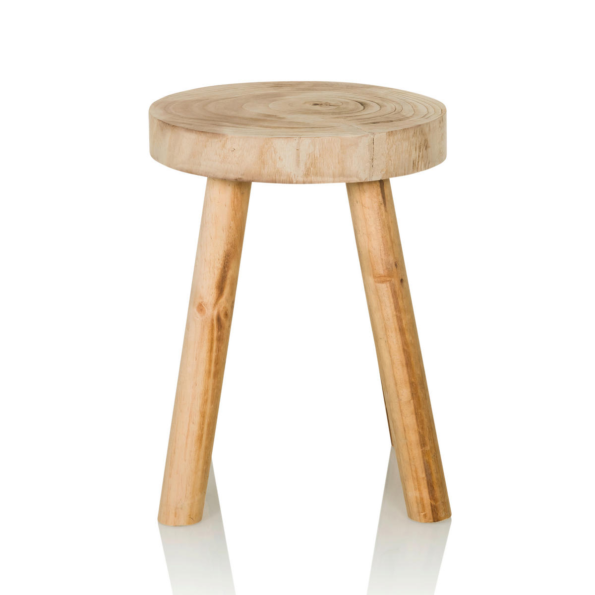 HOCKER Paulownia Braun  - Braun, MODERN, Holz (33/44/33cm) - MID.YOU