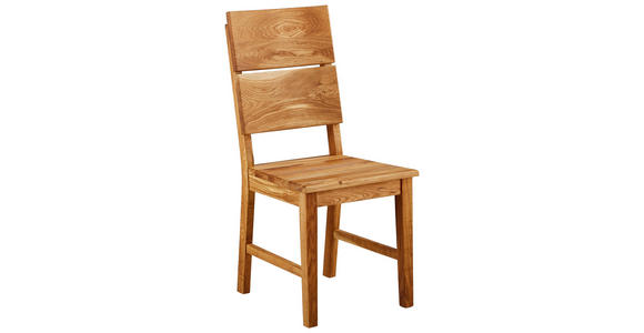 STUHL Eiche dunkel Wildeiche massiv - Eiche dunkel/Eichefarben, Natur, Holz (43/94,5/50cm) - Linea Natura