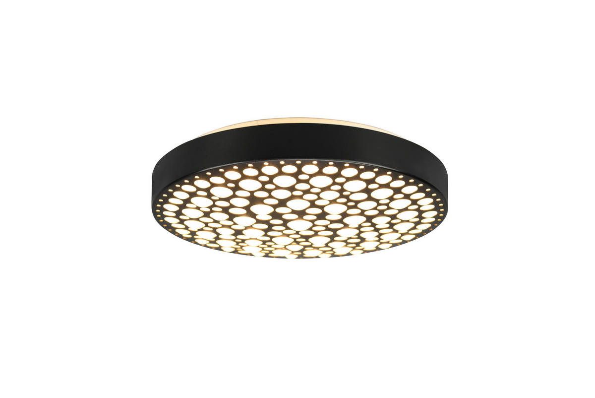 LED-DECKENLEUCHTE Chizu 40,5/9 cm   - Schwarz, Basics, Kunststoff (40,5/9cm)