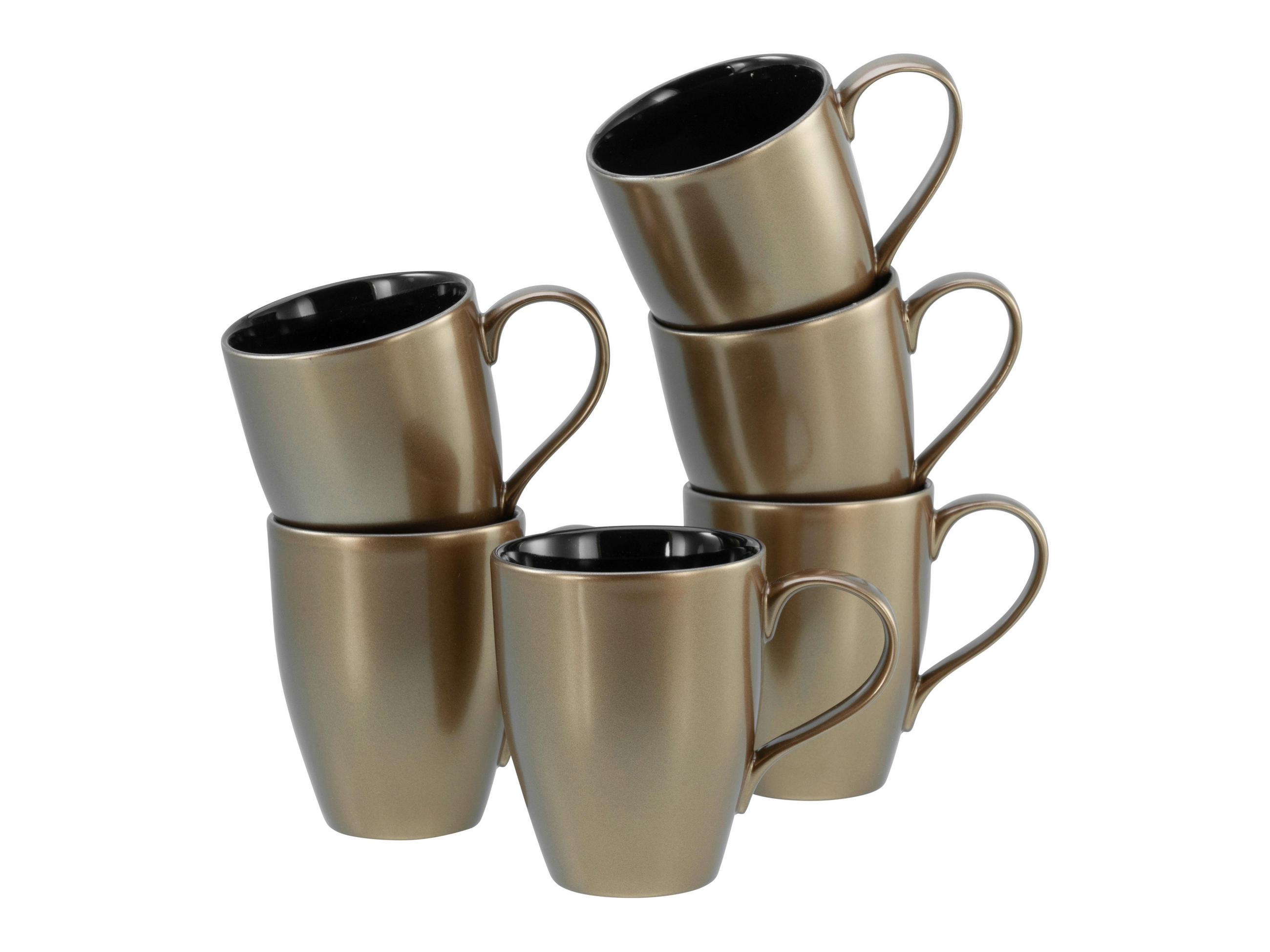 KAFFEMUGG Golden Days Schwarz 300 ml  - svart/guldfärgad, Basics, keramik - Creatable