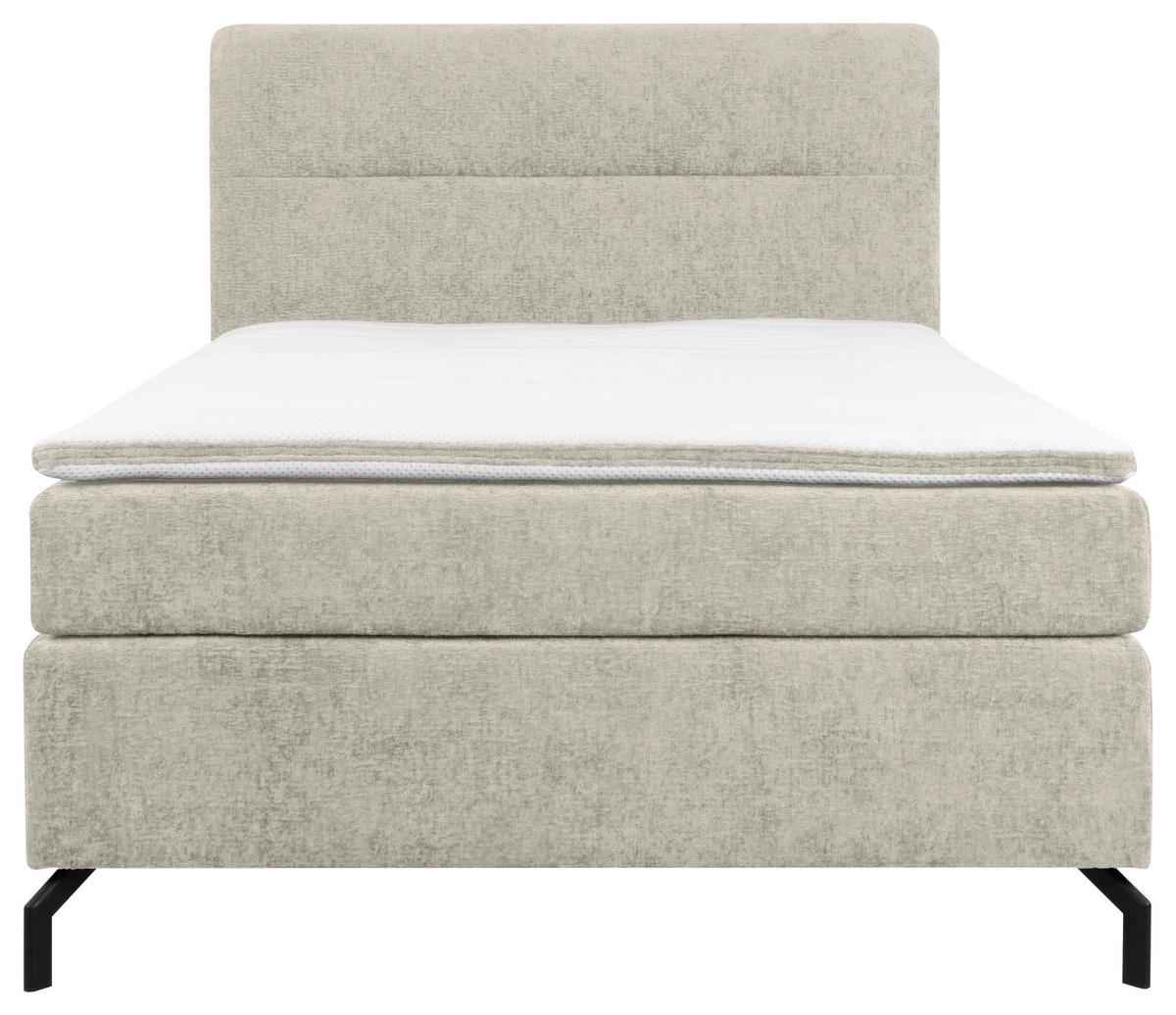 BOXSPRINGBETT 140/200 cm  in Beige  - Beige/Schwarz, Design, Textil/Metall (140/200cm) - Esposa