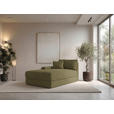 BIGSOFA Cord Olivgrün  - Schwarz/Olivgrün, MODERN, Kunststoff/Textil (117/93/190cm) - Carryhome