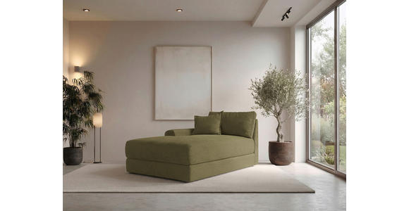 BIGSOFA Cord Olivgrün  - Schwarz/Olivgrün, MODERN, Kunststoff/Textil (117/93/190cm) - Carryhome