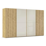 SCHWEBETÜRENSCHRANK 360/223/68 cm 4-türig Eichefarben, Champagner  - Champagner/Eichefarben, Design, Glas/Holz (360/223/68cm) - Novel