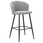 BARHOCKER in Schwarz, Hellgrau  - Hellgrau/Schwarz, MODERN, Textil/Metall (55/103/55cm) - Carryhome