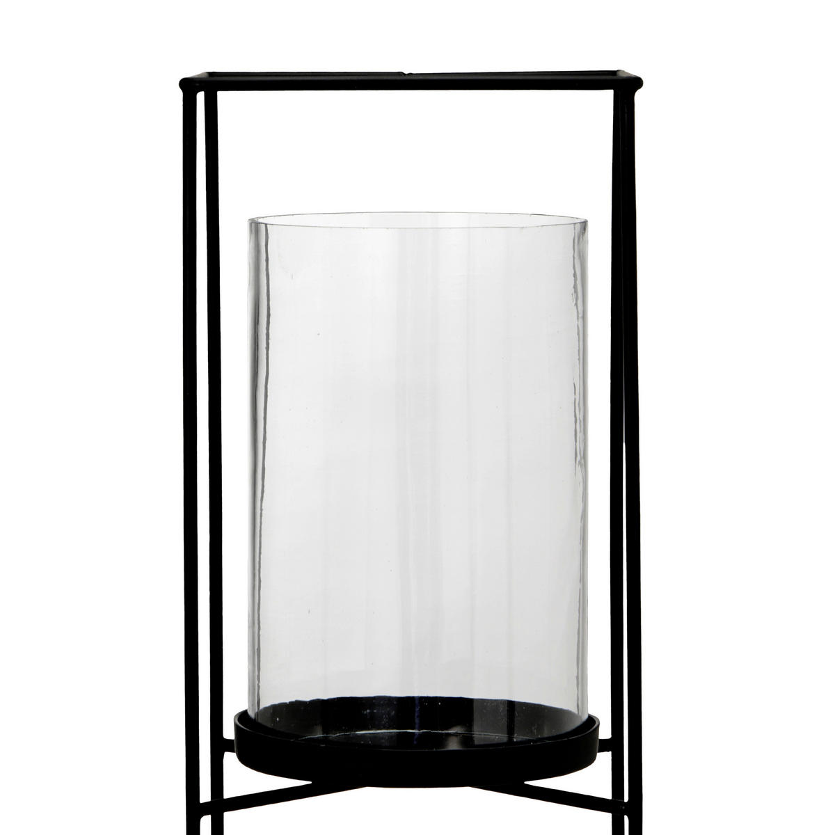 WINDLICHT - Klar/Schwarz, LIFESTYLE, Glas/Metall (13/13/30cm)