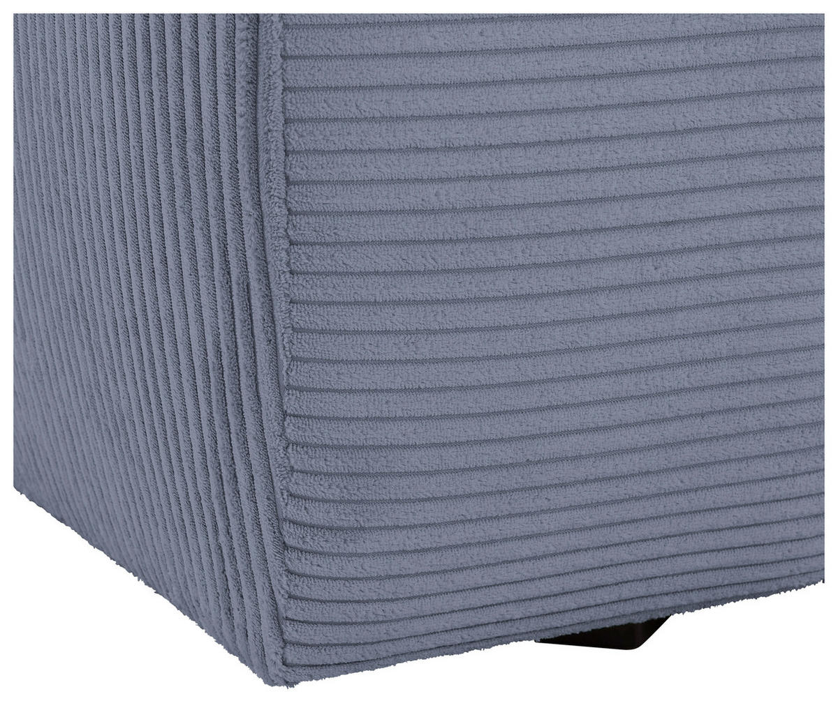 BIGSOFA Cord Grau  - Schwarz/Grau, Design, Kunststoff/Textil (260/90/140cm) - Ambia Home